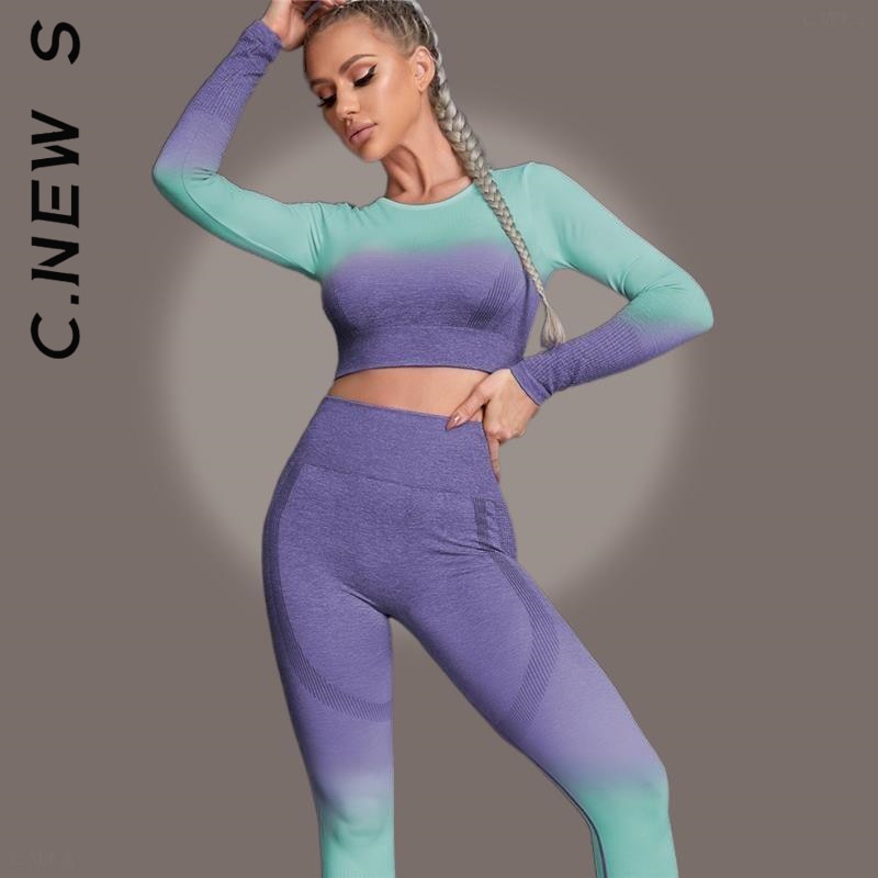 SEAMLESS WOMEN YOGA SET WORKOUT SPORTSWEAR